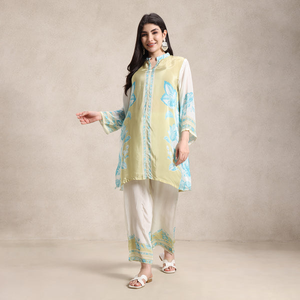 pure crepe digital printing co‑ord set front view