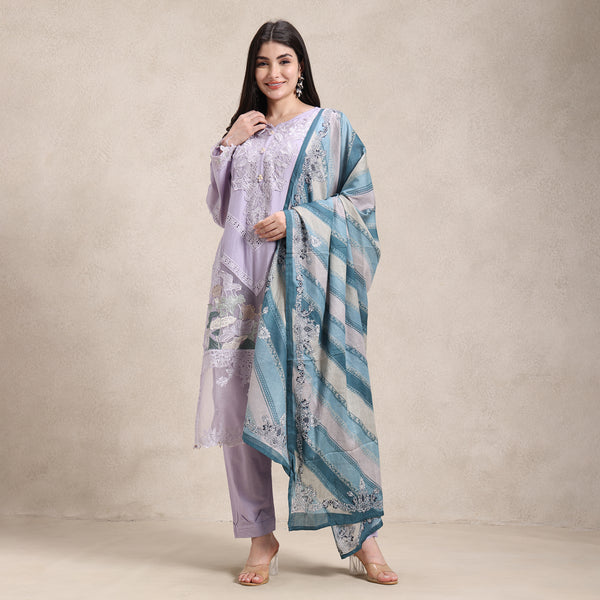 lawn cotton with heavy embroidery