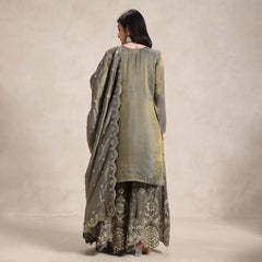 La Radi | Shimmer Gotta Patti & Mirror Work Set | Cutwork Dupatta