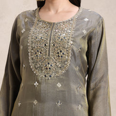 La Radi | Shimmer Gotta Patti & Mirror Work Set | Cutwork Dupatta