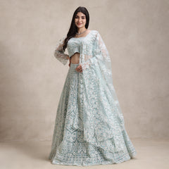 La Radi | Soft Net Lehenga Choli | Embroidered Intricate Beads Work