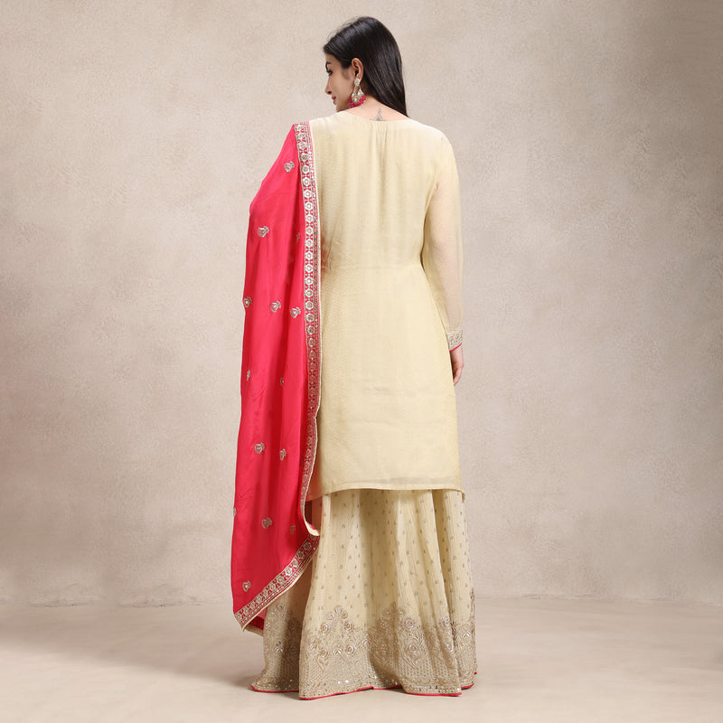 La Radi | Shimmer Suit | Pure Zardozi & Contrast Chiffon Dupatta
