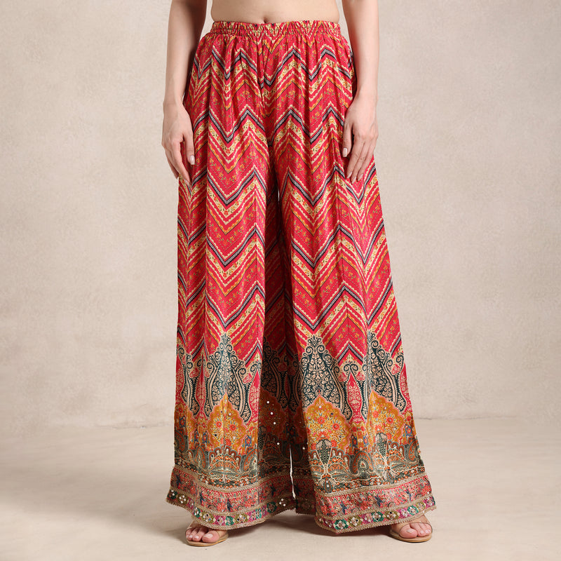 La Radi gota work detailing on crepe printed co‑ord
