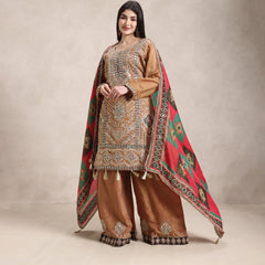 La Radi shimmer plazo gotta work party wear set side profile