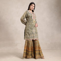 La Radi | Shimmer Sharara Suit | Gotta Patti & Crushed Dupatta