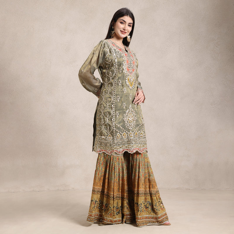 La Radi | Shimmer Sharara Suit | Gotta Patti & Crushed Dupatta