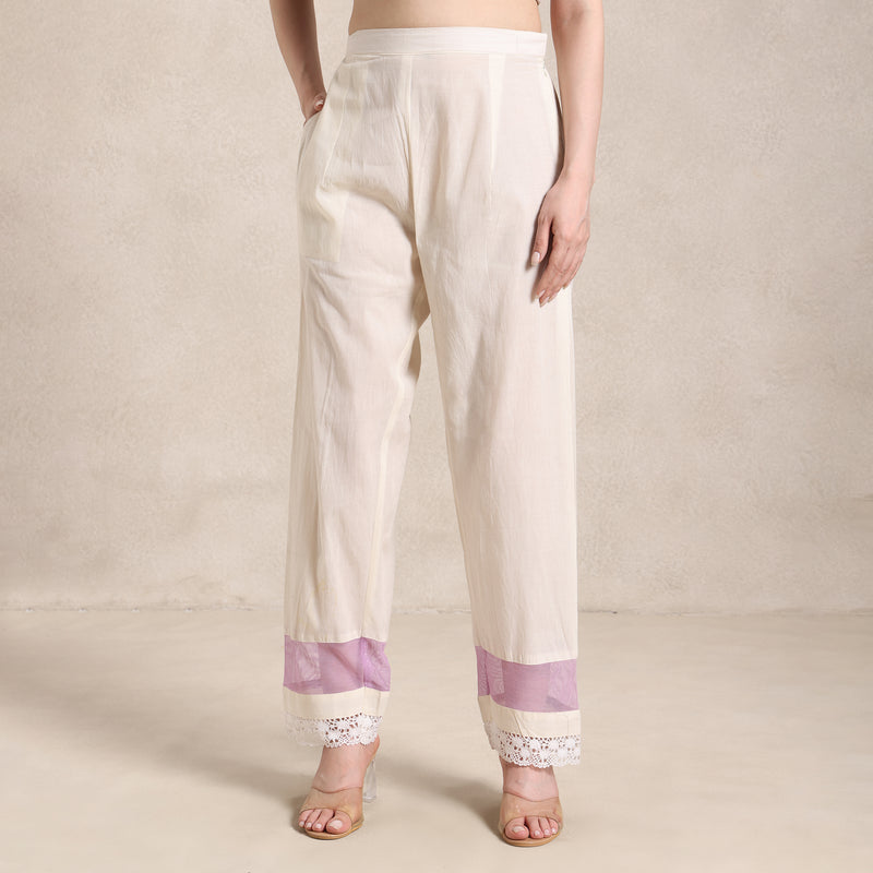 La Radi | Lawn Cotton Pom Pom Suit | Chiffon Pom Pom Dupatta Lavender