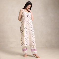La Radi | Lawn Cotton Pom Pom Suit | Chiffon Pom Pom Dupatta Lavender