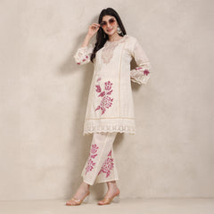 lightweight chiffon net co‑ord with mirror work close‑up