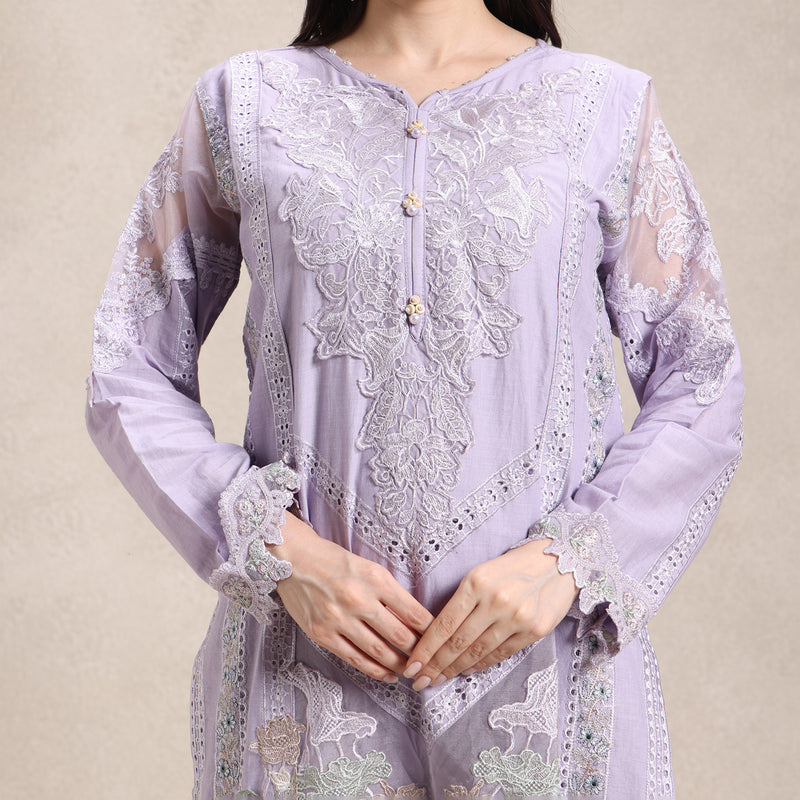 printed Organza digital print dupatta drape close‑up