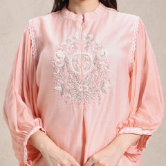 La Radi designer chinon co‑ord set with statement sleeves back view