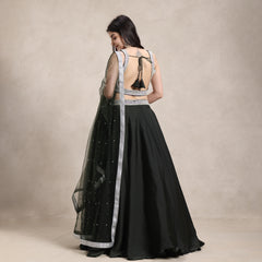 La Radi | Armani Satin Lehenga | Hand Work Blouse, Net Dupatta
