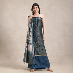 La Radi lightweight shimmer suit with resham embroidery and beads
