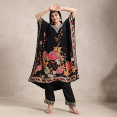 Rajasthani gota work kaftan suit with straight pants